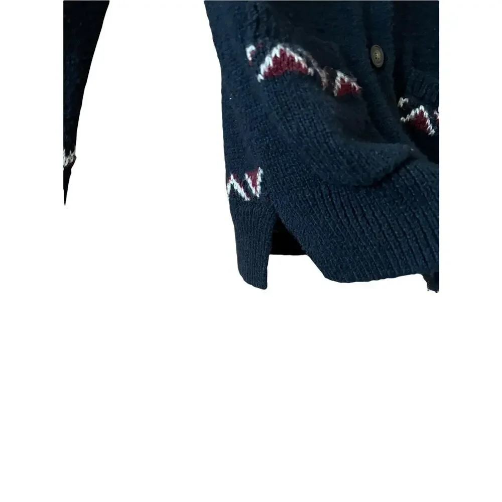 Abercrombie Kids Button Down navy blue Cardigan Sweater knit sz 9/10